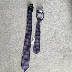 XMI Geo Dot Zip Boys Purple Patterned & Diamond Woven Youth/Men's Neck Ties